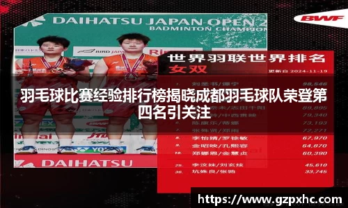 羽毛球比赛经验排行榜揭晓成都羽毛球队荣登第四名引关注